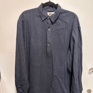 Pilgrim: McCarthy Popover Shirt in Navy (size Medium, made in Japan)